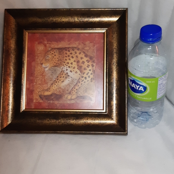 Leopard frame signed by "Jena Cook"(?) - Picture 5 of 6